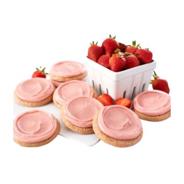 FINEST STRAWBERRY COOKIES W/ BUTTERCREAM ICING